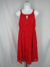 Ann Taylor Loft Red Floral Lace Dress Size XS New
