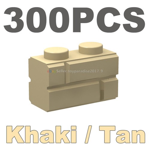 300PCS 1x2 Brown Modified Masonry Profile Fit Bricks Wall 98283 Lot Castle MOC - Picture 9 of 17
