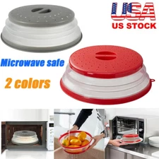 Microwave Food Cover Splatter Proof Vented Collapsible Kitchen Cooking Lid