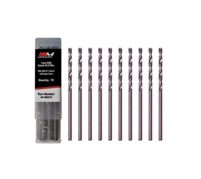 Motamec 1mm x 10 Pack Cobalt M35 HSS Drill Bits Set High Quality DIN338 Bit box
