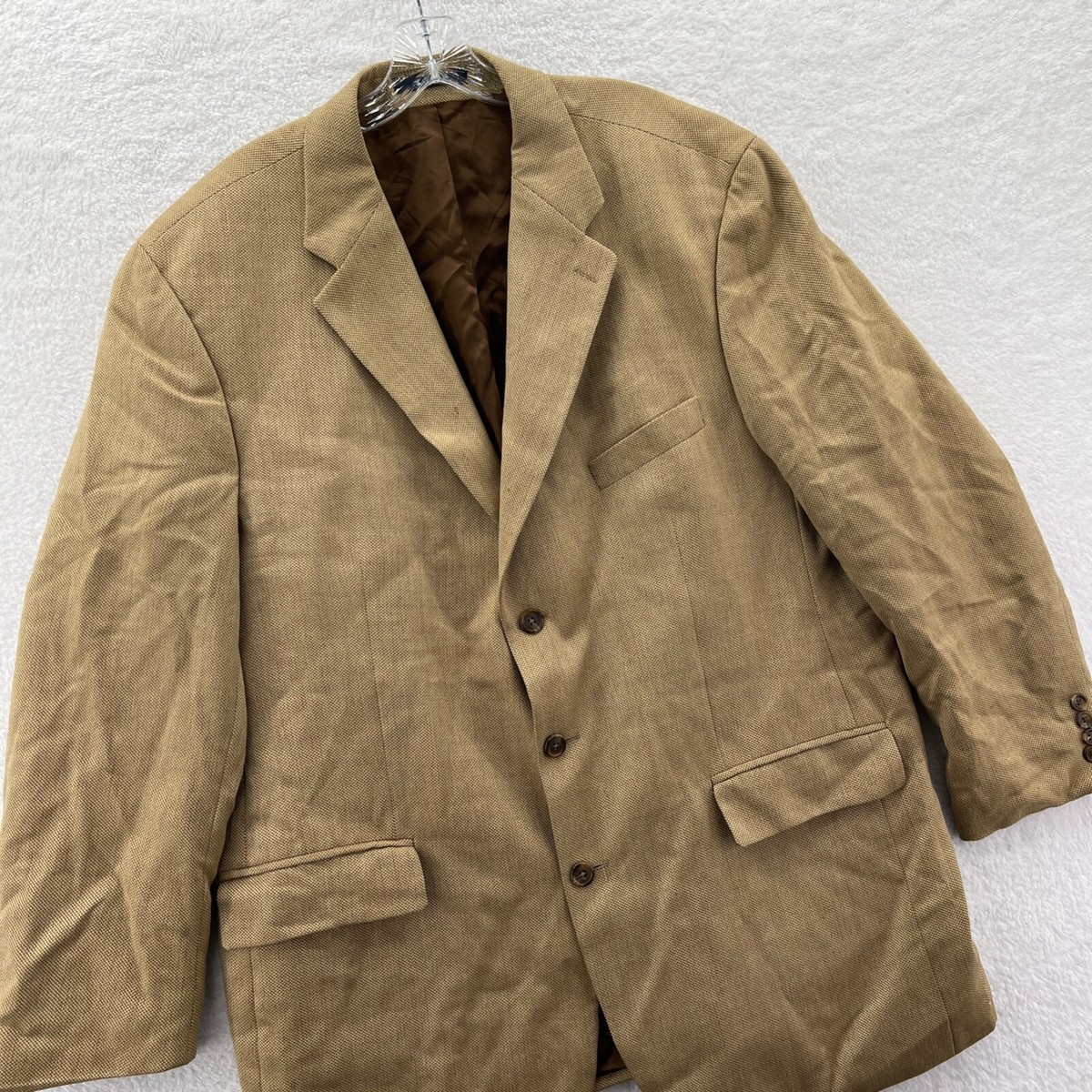 Vintage Chaps Ralph Lauren Blazer Jacket Mens 46T Gold 46x32 Suit