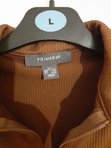 Ladies Brown Bodysuit Size 2XS Primark Sleeveless Clip Under - Picture 2 of 4