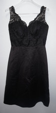 Da Vinci Lace Satin A Line Little Black Cocktail Dress Sz 10