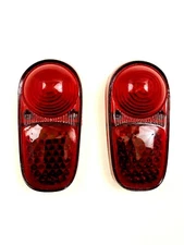 Renault Dauphine Gordini Tail Light Lamp Lens Set Left and Right NEW #122-set