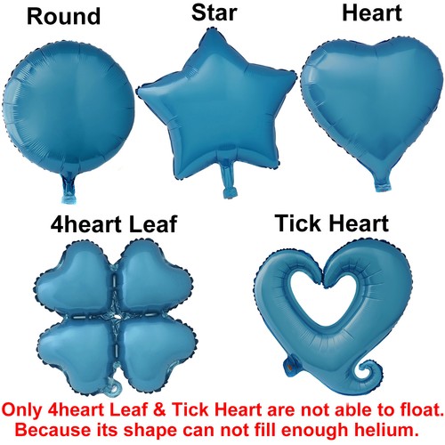 18" Round Heart Star FashionHeart Helium Foil Balloon For Birthday Wedding Party - Imagen 5 de 9