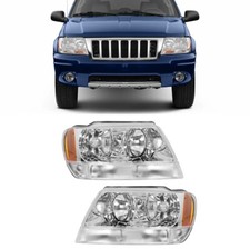 For 1999-2004 Jeep Grand Cherokee Headlights Driver And Passenger Sidepair