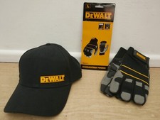 DeWalt cotton 6 panel baseball cap + dpg33l gel palm gloves