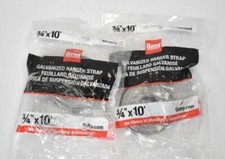 Lot of 2 Oatey Galvanized Metal Hanger Strap 3/4" x 10' 33923 28 Gauge