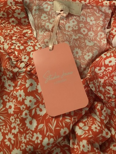 BNWT new Studio Jane Blouse Shirt Top in Red Orange Size UK 8 10 - Picture 4 of 6
