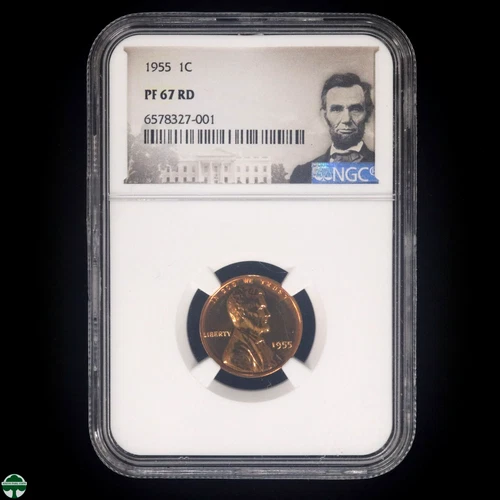 1955 Lincoln Wheat Cent Proof NGC PF 67 RD Brilliant Red