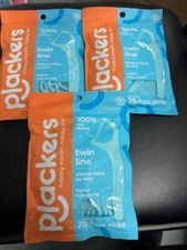 PLACKERS Twin-Line Dental Floss Flossers Cool Mint 150 Count Pack (LOT of 3)