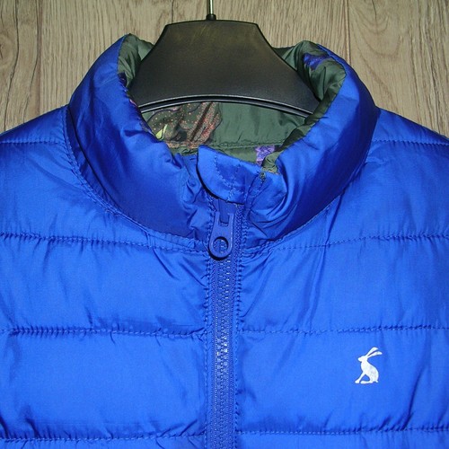 Joules Boys Khaki Dinosaur Print Bodywarmer Gilet Reversible Jacket Coat Age 10 - Picture 3 of 4