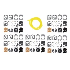 5x Carburetor Carb Repair Kits With 1 Fuel Line Fit For Walbro WA WT K10-WAT New