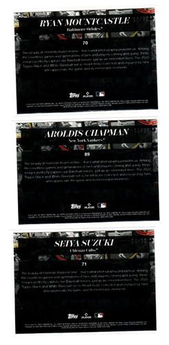 2022 TOPPS ON DEMAND,B&W LOT (X3)SUZUKI RC,mountcastlr,chapman, SSP /99 - Picture 4 of 4