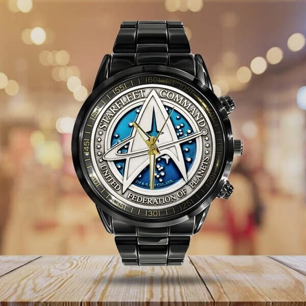 Star Tre*k Black Stainless Steel Watch 60Th Anniversary 1966-2026