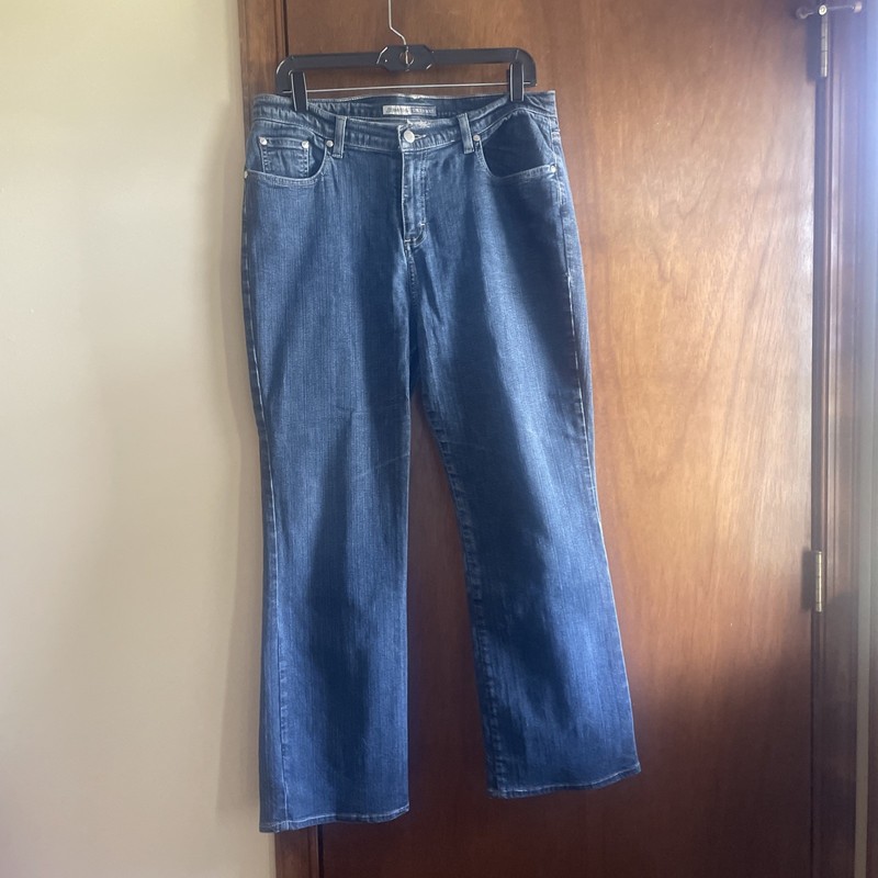 ST. JOHN’S BAY Women’s Stretch Boot Cut  Blue Jeans -Size 14