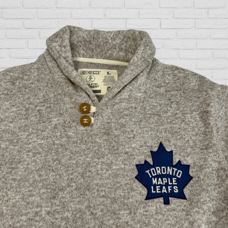 Toronto Maple Leafs Mens Large Pullover Sweater 100 Year Centennial Classic CCM - Image 2 of 4