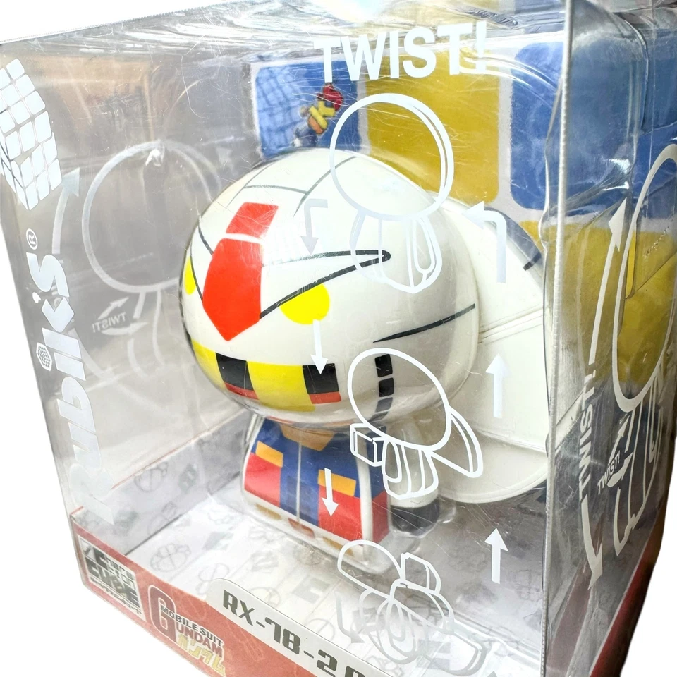 Rubik's Charaction Cube RX-78-2 Gundam 3” Twistable Figure Puzzle Chibi *RARE - Image 3 of 4