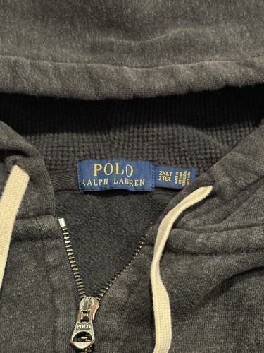 Polo Ralph Lauren Black Mens XL Full Zip Black Mini Pony Sweatshirt Hoodie - Picture 3 of 7