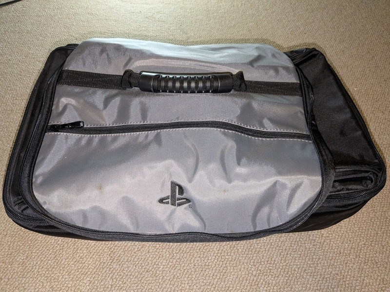 Sony Playstation Large Black Grey Duffel Bag w/Travel Case - Never Used