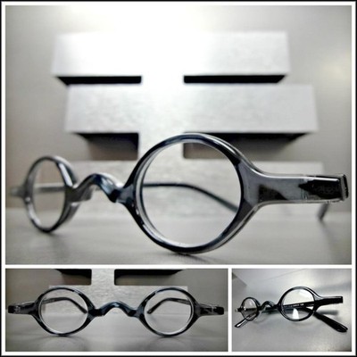 Men Sophisticated Professor Style READING EYE GLASSES READERS Small Round Frame