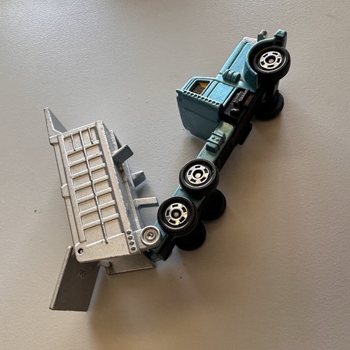 Tomica 1978 American Truck (Big Rig Dump) teal #63 S1/98 diecast Japan - Picture 11 of 13