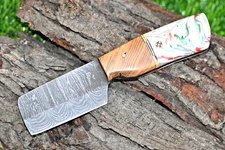 Custom Made Hand Forged Damascus Steel BULL CUTTER Hunting Knife Survival ZS 302