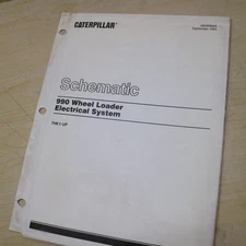 CAT 990 Wheel Loader Electrical System Schematic Manual wiring shop repair 7HK