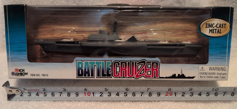 Rich Rainbow Battle Cruiser Aircraft Carrier Made From Zinc Cast Metal