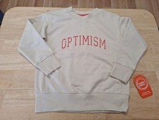 New Boy's Size 4-5 Crew Neck Sweatshirt, Beige By Wonder Nation