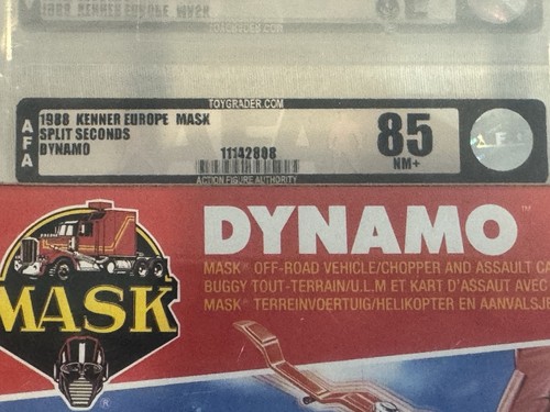 M.A.S.K Dynamo Vehicle & Figures Boxed Sealed Vintage MASK 1980s AFA 85 - Picture 3 of 3