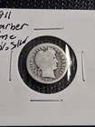 1911 Barber Silver Dime, 90% Silver Coin