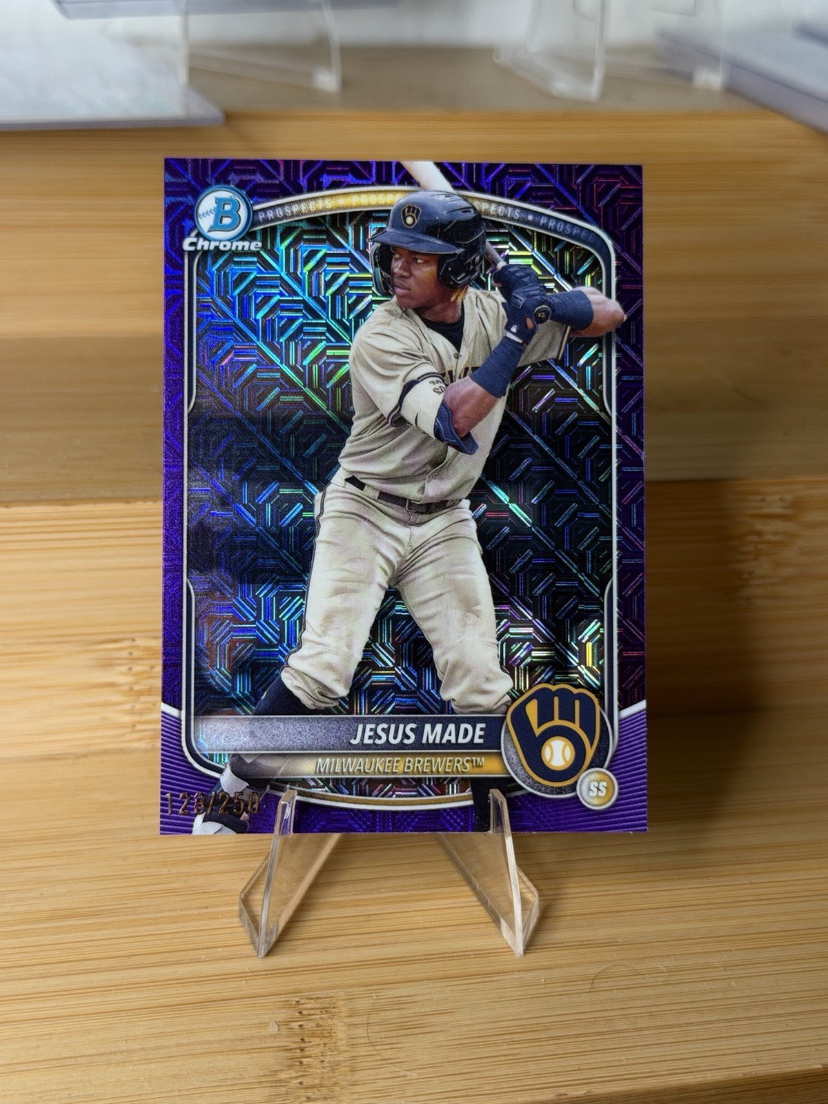 2025 Bowman Chrome - Prospects Jesus Made #BCP-245 Purple Mojo Refractor /250...