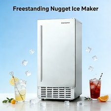 Ice Machine 66lbs/24H Nugget Ice in silver Stainless Steel Auto-Clean