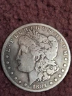 1884-CC Morgan Silver Dollar - Solid VG details from the Carson City Mint