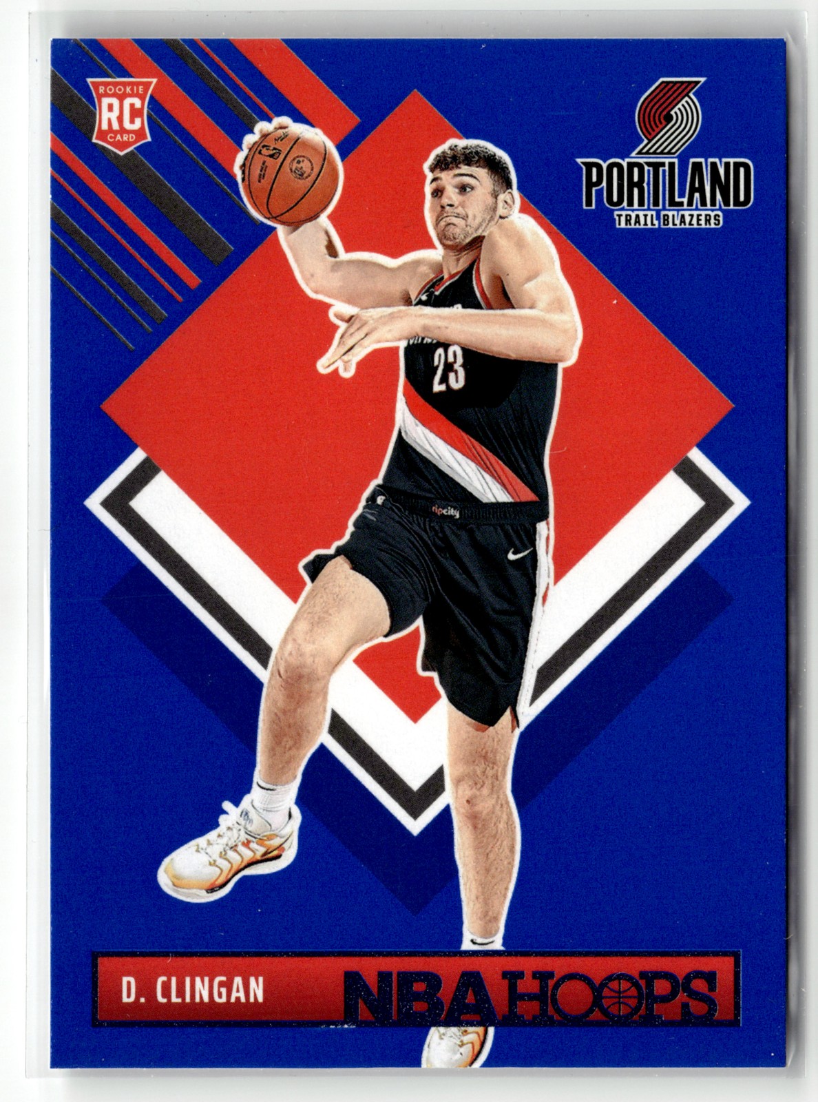 2024-25 Hoops #293 Donovan Clingan Base Hoops Tribute Blue