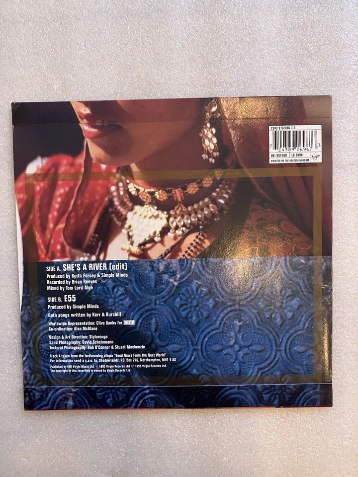 Simple Minds – She's A River 7" Vinyl Single 45rpm Limited Edition Numbered - Image 2 of 4