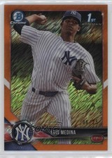 2018 Bowman Chrome Prospects Orange Shimmer Refractor 6/25 Luis Medina m2b