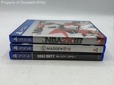 Call of Duty Black Ops III Madden 18 NBA 2K18 3 PS4 Game Lot Untested As-Is