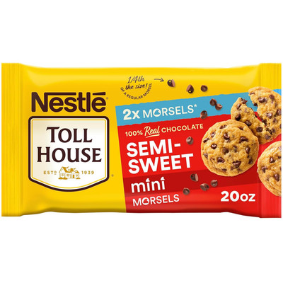 Nestle  Semi-Sweet Mini Chocolate Morsels, Chocolate Chips, Gluten Free 20 Oz