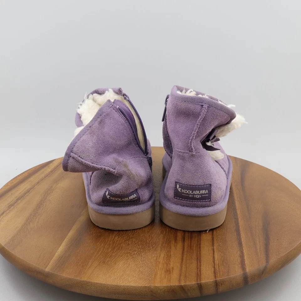 Koolaburra by UGG Little Kids' Victoria Mini Boot Purple/Violet w Ribbon Size 3 - Image 4 of 4