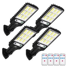 4X 6000W LED Solar Wall Flood Lights PIR Motion Sensor Outdoor Security Lamp UK