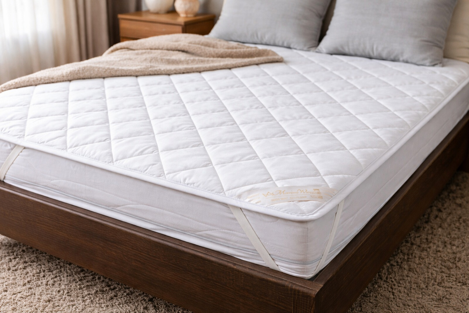 Sábana de cama con colchón de lana Merino ÚNICA DOBLE TAMAÑO KING