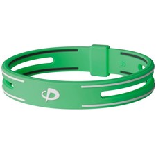 Phiten S-Pro Silicone Titanium Bracelet Green - 6.75 Inch
