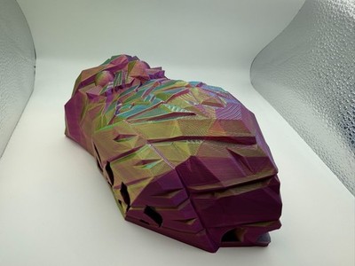  Geometric Owl Wall Lamp   Rainbow LED Light