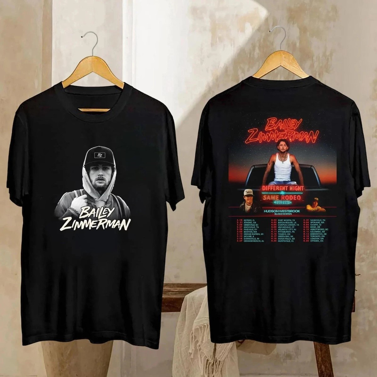 Bailey Zimmerman Tour 2026 T-Shirt | eBay