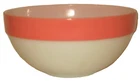 Excellent! VtG 50s FIRE KING Colonial Milk Glass #4 Pink Band 8.75" Mixing Bowl