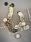 1960P WASHINGTON QUARTER 90% SILVER CH. BU BRILL UNC 40 COIN ROLL TYPE B REVERSE