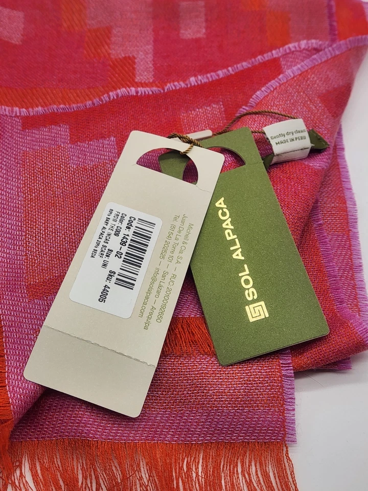 From the Incas Scarf Sol Alpaca Lightweight 80% Baby Alpaca & 20% Silk 76" - Image 3 of 4