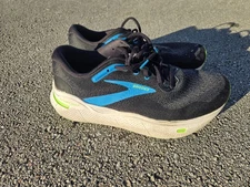 Brooks Ghost Max Men's Size 9.5 4E Shoes Running Black Blue Sneaker 1104061D060 